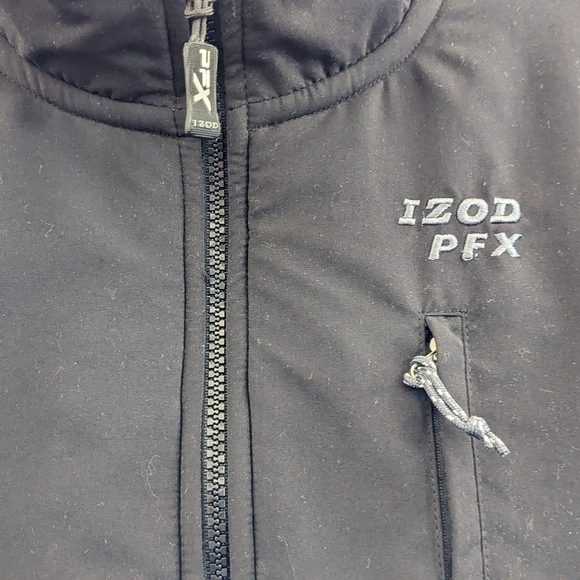 Izod PFX Mens Olive and Black Fleece Jacket, full zip Size Large GUC - Picture 5 of 6
